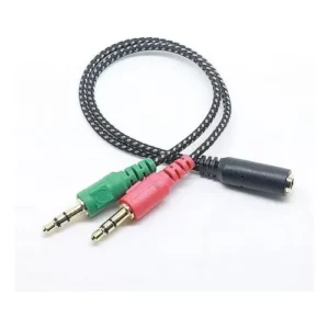 CABLE DIVISOR DE AUDIO 3.5MM MACHO A 1 HEMBRA