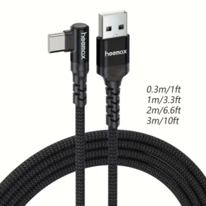CABLE TIPO C CARGA RAPIDA EN L 90 GRADOS